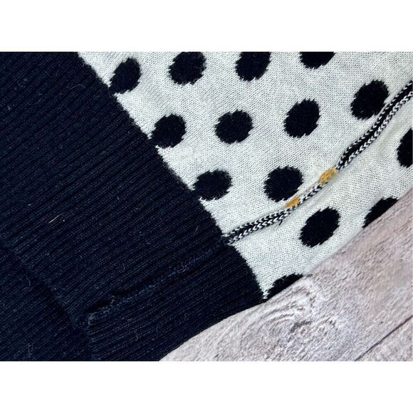 41 Hawthorn Stitch Fix Gideon Black White Polka Dot Modern Retro Sweater Small - Picture 8 of 9
